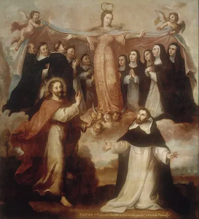 Allegory of the Virgin Patroness of the Dominicans by Мигель Кабрера — digital art print download
