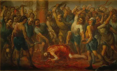 The Flagellation by Nicolás Enríquez, 1729 — digital art print download