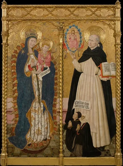 Apocalyptic Virgin and Saint Vincent Ferrer with two Donors by Pedro García de Benavarre — digital art print download