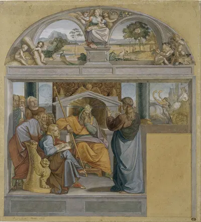 Joseph interpreting Pharaoh’s dreams by Петер фон Корнелиус, 1816 — digital art print download