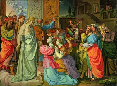 The Parable of Wise and Foolish Virgins (unfinished) by Петер фон Корнелиус — digital art print download