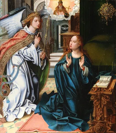 The Annunciation by Pieter Coecke van Aelst — digital art print download