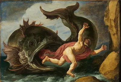 Jonah and the Whale by Pieter Lastman, 1621 — digital art print download