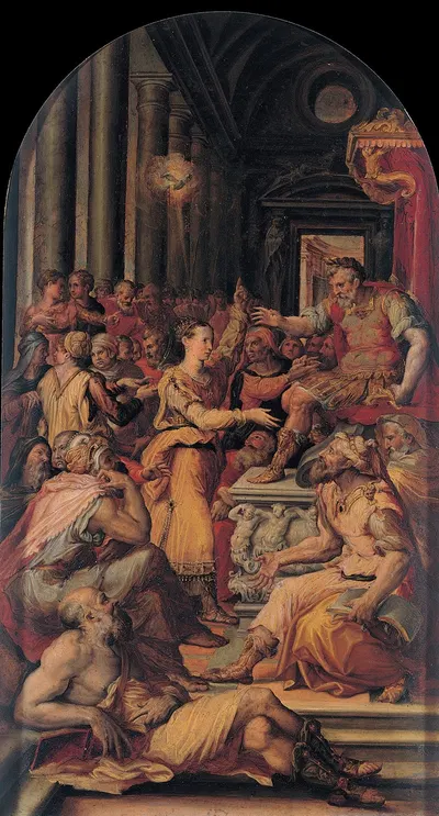 The Dispute of Saint Catherine by Prospero Fontana, 1551 — digital art print download
