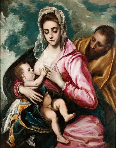 Holy Family by Raimundo de Madrazo y Garreta, 1908 — digital art print download