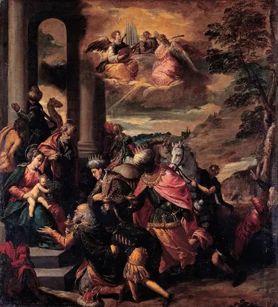 Adoration of the Magi by Скарселлино, 1580 — digital art print download