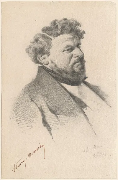 Portrait of a Man by Генри Бонавентюр Моньё, 1849 — digital art print download
