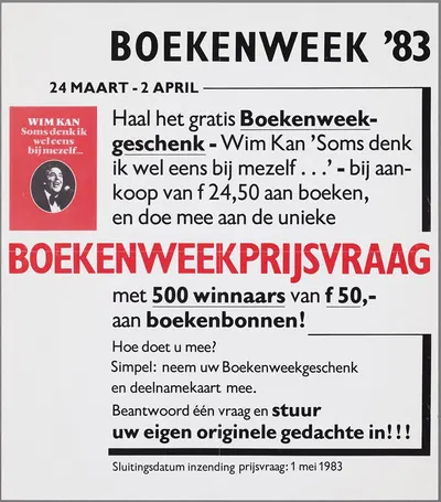Boekenweek '83 ; boekenweekprĳsvraag by CPNB, 1983 — digital art print download