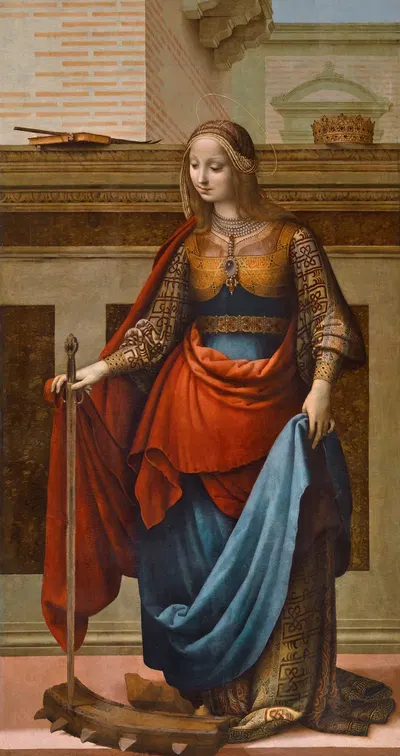 Saint Catherine by Fernando Yáñez de la Almedina — digital art print download