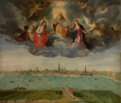 Antwerp and the Vlaams Hoofd in 1600 by Абель Гриммер, 1600 — digital art print download