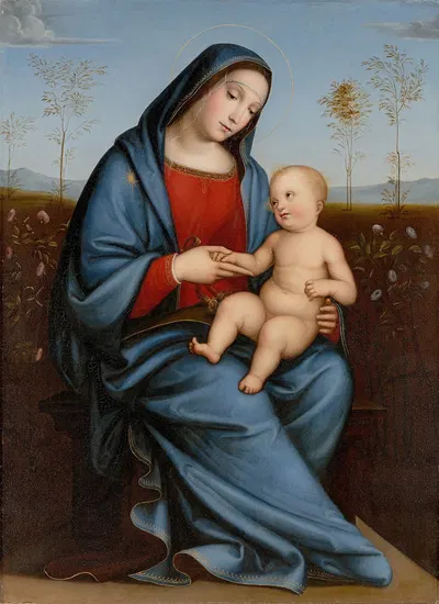 Maria and Child (after Francesco Francia) by Adolf Senff, 1818 — digital art print download