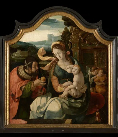 The Holy Family by Артген Клаэс ван Лейден, 1535 — digital art print download