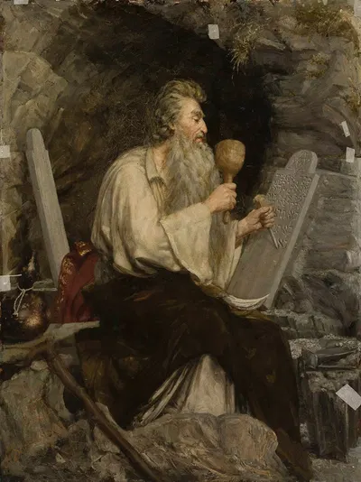 Moses with Ten Commandments by Александр Сохачевский, 1890 — digital art print download