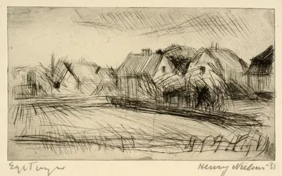 Huse med haver by Генри Нильсен, 1931 — digital art print download