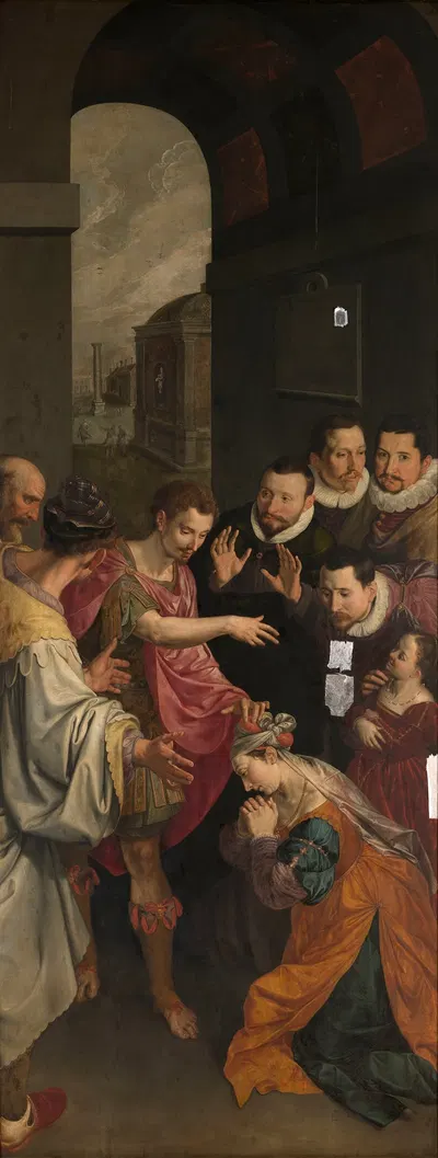 Miraculous Healing of Zoë by Ambrosius Francken I, 1575 — digital art print download