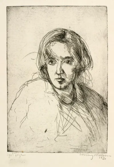 Kvindeportræt by Генри Нильсен, 1930 — digital art print download