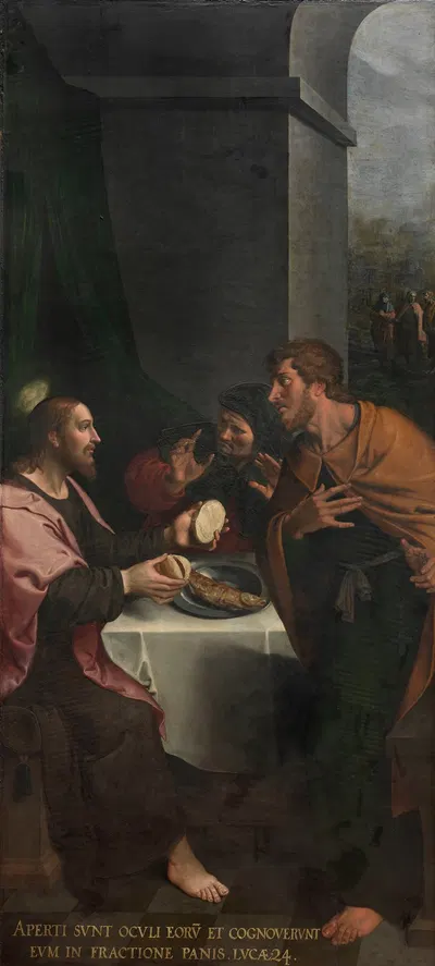 The Supper at Emmaus by Ambrosius Francken I, 1589-1596 — digital art print download
