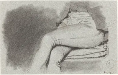 Study of a Seated Man's Legs by Генри Уайат, 1816 — digital art print download