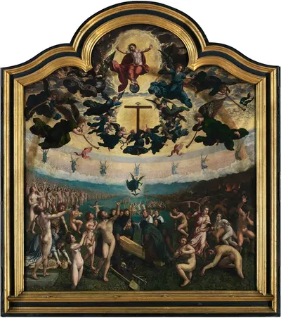 The Last Judgement and the Seventh Act of Mercy; Burying the Dead by Бернард ван Орлей, 1517-1524 — digital art print…