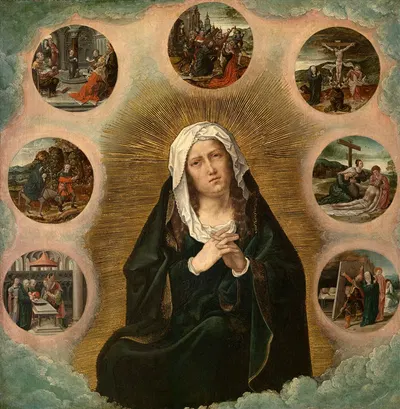 The Seven Sorrows of Mary by Bernard van Orley, 1526 — digital art print download