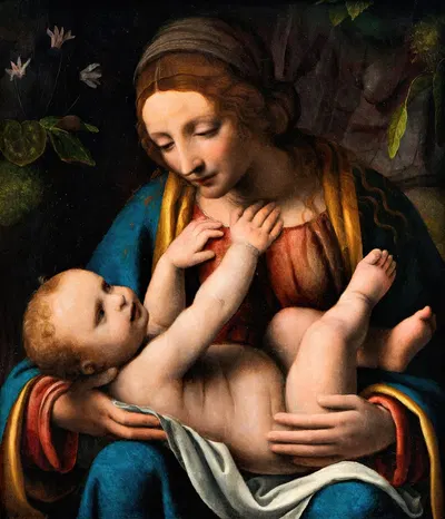 Madonna with the Christ Child by Бернардино Луни, 1515-1525 — digital art print download