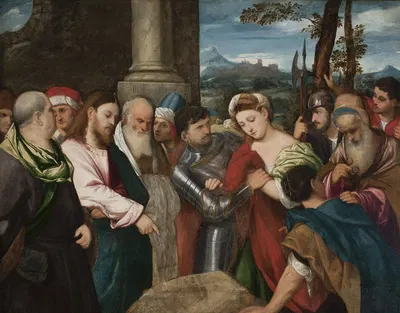Christ and the adulteress by Bonifacio Veronese — digital art print download