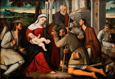 The Adoration of the Shepherds by Bonifacio Veronese — digital art print download