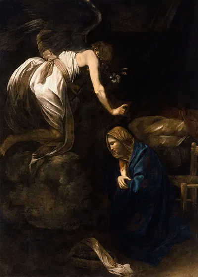 The Annunciation by Caravaggio, 1608-1610 — digital art print download