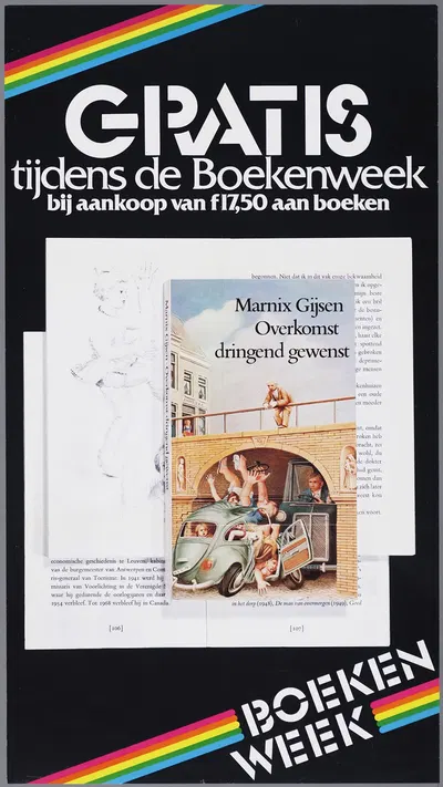 Gratis tijdens de boekenweek bij aankoop van f 17,50 aan boeken; Marnix Gijsen, Overkomst dringend gewenst by CPNB, 1978 —…