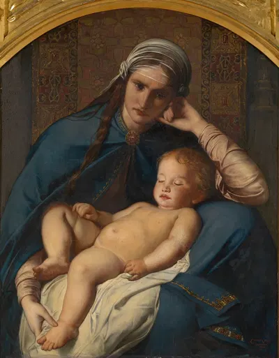 Mother of the Messiah and the Four Evangelists by Шарль Верлат, 1873 — digital art print download