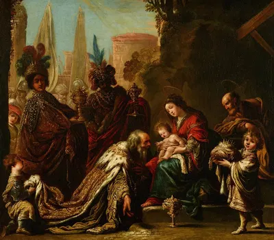 Adoration of the Magi by Claude Vignon, 1624-1626 — digital art print download