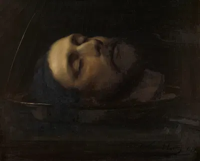 The Head of Saint John the Baptist by Edmond Van Hove, 1879 — digital art print download