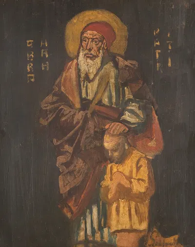 Abraham blessing by Eduard von Gebhardt — digital art print download