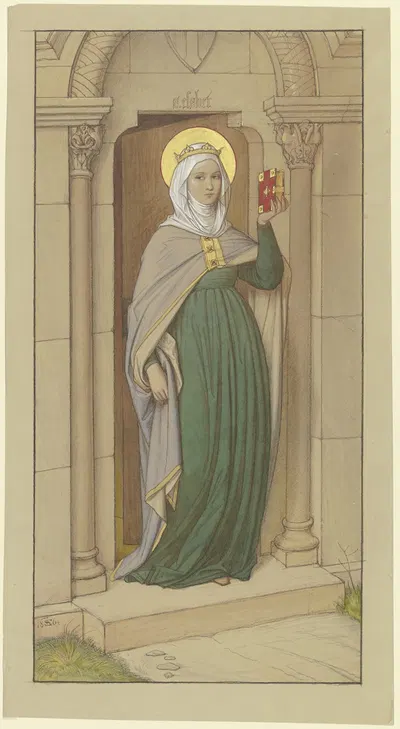 Saint Elisabeth by Эдуард фон Штайнле, 1864 — digital art print download
