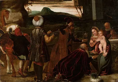 Adoration of the Magi by Франческо Бассано Младший — digital art print download