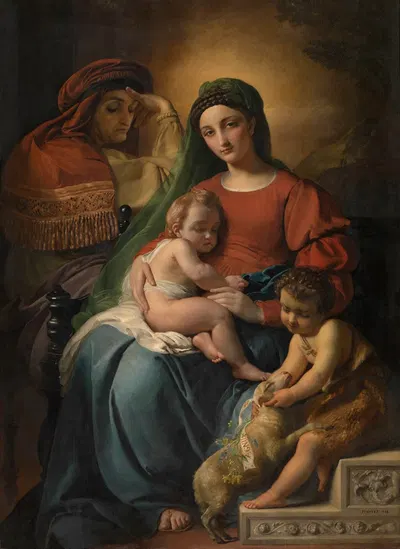 Holy Family with the Infant Saint John the Baptist by François-Joseph Navez, 1848 — digital art print download
