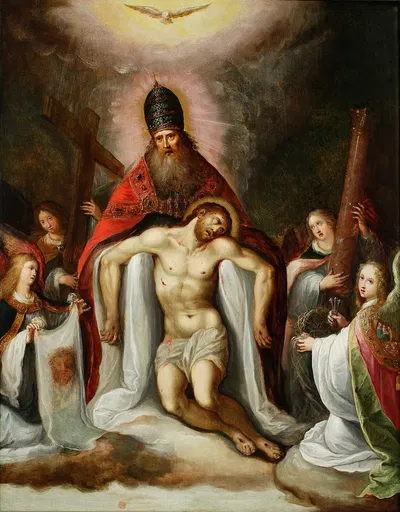 Holy Trinity (Throne of Grace) by Франс Франкен Младший, c. 1610 — digital art print download