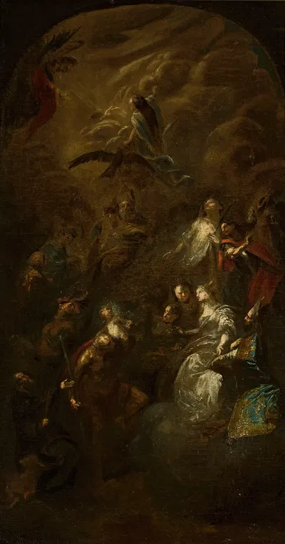 Fourteen Holy Helpers by Франц Антон Маульберц, c. 1779 — digital art print download