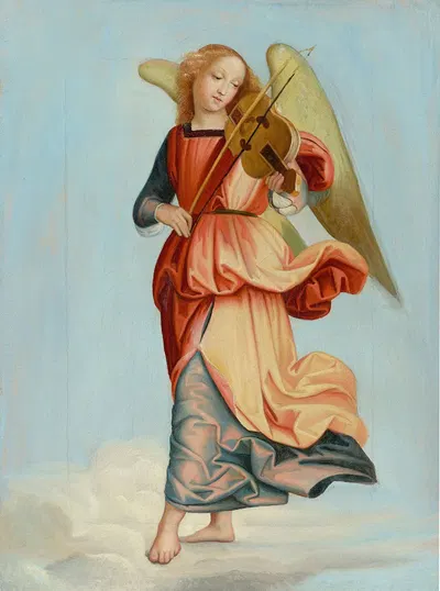 Music making angel by Франц Иттенбах — digital art print download