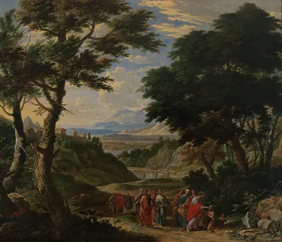 Christ Healing the Blind Man at Jericho by Гаспар де Витте, 1671 — digital art print download