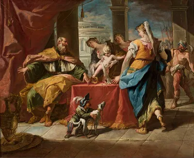 Moses trampling on the Pharaoh’s crown by Gaspare Diziani, 1740-1747 — digital art print download