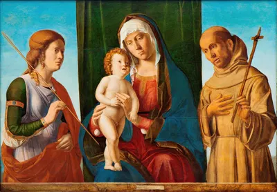 Madonna and Child between Two Saints by Giovanni Battista Cima da Conegliano, c. 1495 — digital art print download