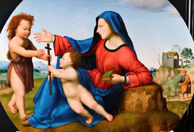 Madonna and Child with the Young St John the Baptist by Джулиано Буджардни — digital art print download