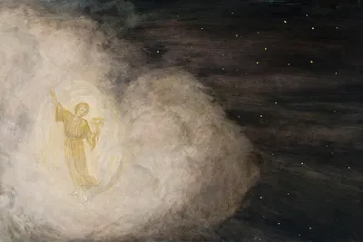 Angel with the star of Bethlehem by Hans Thoma, 1850-1924 — digital art print download