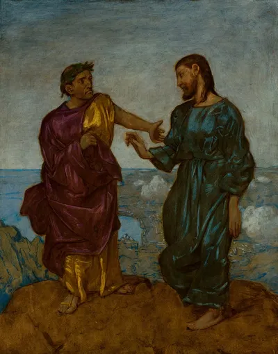 Temptation of Christ by Ханс Тома, 1890 — digital art print download