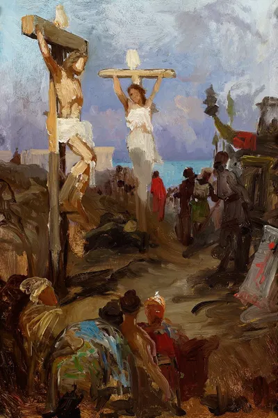 Christian Golgotha, sketch by Генрик Симирядзкий, c. 1880 — digital art print download