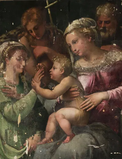 Mystical marriage of St. Catherine by Innocenzo da Imola — digital art print download