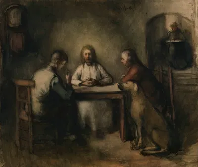 The Supper at Emmaus by Якоб Смитс, 1898 — digital art print download