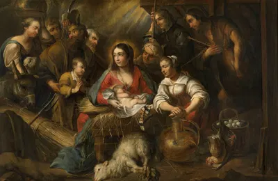 The Adoration of the Sheperds by Ян Коссийерс — digital art print download