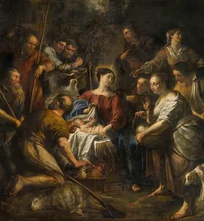The Adoration of the Shepherds by Ян Коссийерс — digital art print download